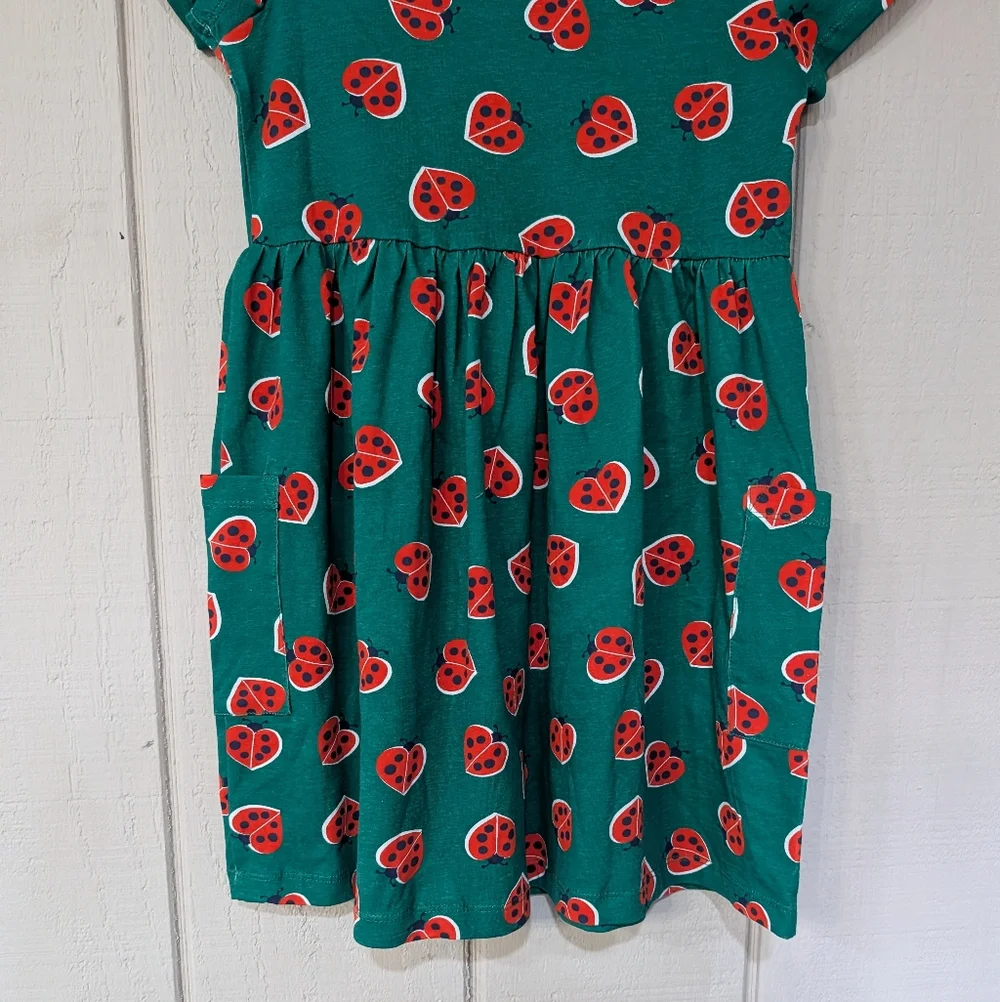 Hanna Andersson Play Dress With Pockets Love‎ Bugs Ladybug Heart